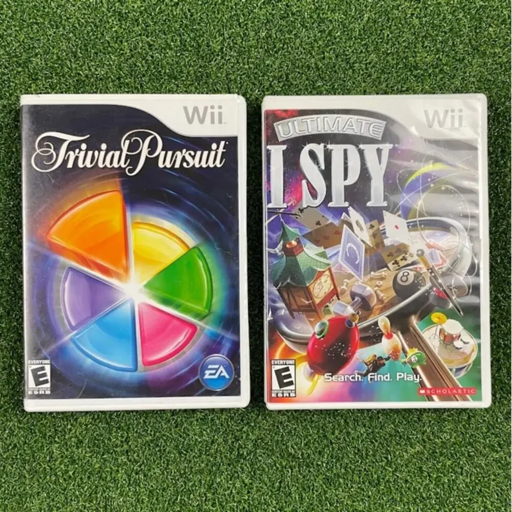 Trivial Pursuit and Ultimate I Spy Nintendo Wii Game Lot